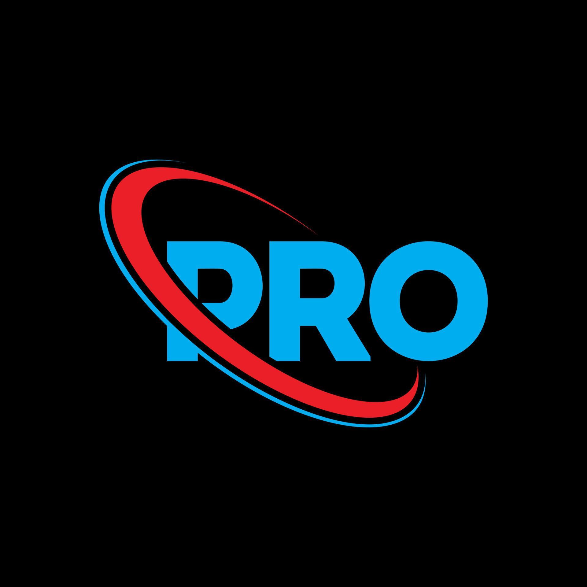 PRO logo. PRO letter. PRO letter logo design. Initials PRO logo linked