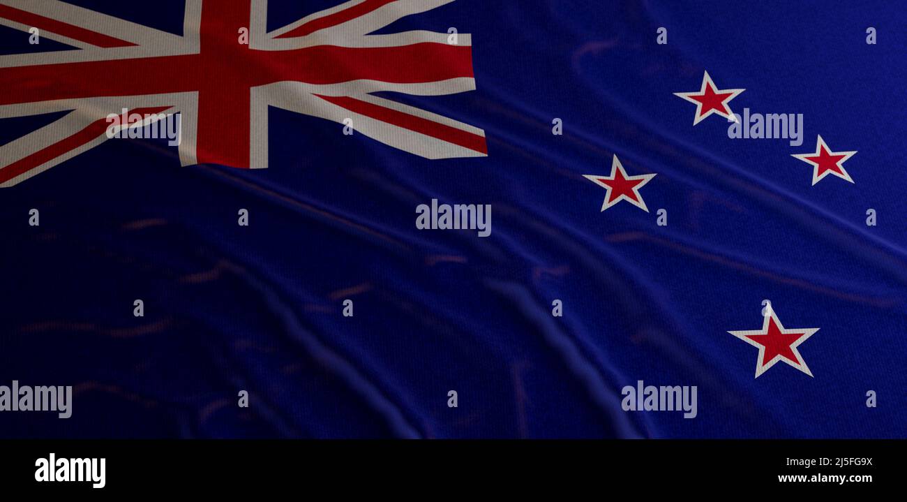 New zealand flag render hi-res stock photography and images - Alamy